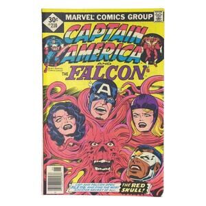 Captain America #210 FN/VF Kirby Cover Art Marvel 1977 Falcon Red Skull Bronze